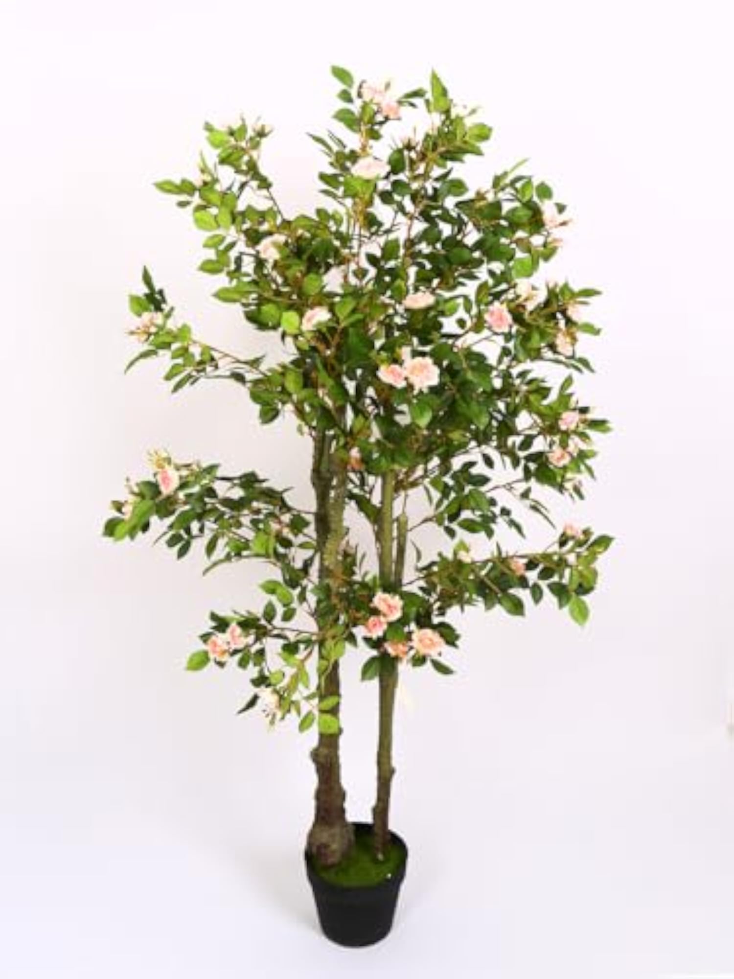 Artificial Mini Rose Flowers with Pot for Interior Decor